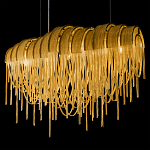 Люстра подвесная с металлическими цепочками и изогнутыми металлическими дугами 72 см Atlantis Chain варинант исполнения - 19 | Loft Concept в Рязани