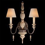 Бра с двумя конусовидными белыми тканевыми абажурами Terrain варинант исполнения - 2 | Loft Concept в Рязани