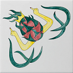 Плитка дизайнерская Драконий фрукт варинант исполнения - 2 | Loft Concept в Рязани