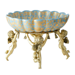 Чаша с орнаментом на бронзовых ножках в виде ангелов Eden Garden варинант исполнения - 1 | Loft Concept в Рязани