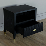 Прикроватная тумбочка с полкой Elsa Dreams Black варинант исполнения - 2 | Loft Concept в Рязани