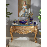 Подсвечник из темно-синего фарфора с бронзовыми элементами и цветами Eden Garden варинант исполнения - 3 | Loft Concept в Рязани