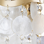 Бра с белыми перламутровыми подвесками и золотистыми волнистыми элементами SHELL варинант исполнения - 2 | Loft Concept в Рязани