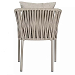 Стул серо-бежевый с декоративным плетением на спинке и подлокотниках Chair Weave варинант исполнения - 4 | Loft Concept в Рязани