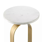 Столик приставной с овальным золотым основанием Oval Gold Base варинант исполнения - 2 | Loft Concept в Рязани