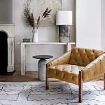 Дизайнерский журнальный стол с чёрной круглой столешницей Visanyp варинант исполнения - 3 | Loft Concept в Рязани