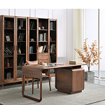 Стол рабочий округлой формы с 3-мя ящиками  Working Moonnut Table варинант исполнения - 3 | Loft Concept в Рязани