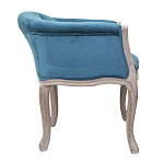 Кресло низкое в стиле прованс Louis French Armchair blue velour варинант исполнения - 1 | Loft Concept в Рязани
