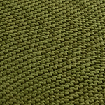 Плед из хлопка жемчужной вязки оливкового цвета Waffle Comfort варинант исполнения - 3 | Loft Concept в Рязани