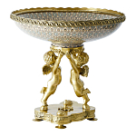 Чаша фарфоровая на двух бронзовых ангелах Eden Garden варинант исполнения - 2 | Loft Concept в Рязани
