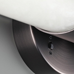 Бра с вытянутым цилиндрическим плафоном из белого алебастра на круглом основании Темная Латунь Cryptocrystalline Stone варинант исполнения - 3 | Loft Concept в Рязани