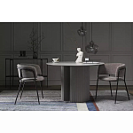 Стул полукруглый с каркасом из металла и мягким сиденьем и спинкой Soft Chenille варинант исполнения - 3 | Loft Concept в Рязани