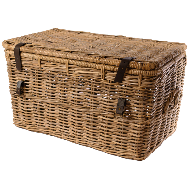 Плетеный сундук Clovis Wicker Chest Коричневый Плетеный сундук Clovis Wicker Chest Коричневый в Рязани | Loft Concept