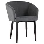 Мягкое кресло на металлических ножках Shaggy Dark Grey варинант исполнения - 1 | Loft Concept в Рязани