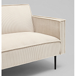 Диван современный вельветовый прямой Worcester Молочный варинант исполнения - 3 | Loft Concept в Рязани