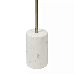 Торшер золотистый с 2-мя подвижными плафонами на белом мраморном основании Streams of Light варинант исполнения - 3 | Loft Concept в Рязани