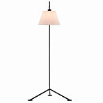 Торшер с черным наклонным корпусом и конусовидным абажуром Black Tripod варинант исполнения - 3 | Loft Concept в Рязани