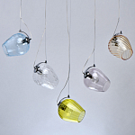 Люстра линейная с 5-ю разноцветными стеклянными плафонами Kaleido варинант исполнения - 4 | Loft Concept в Рязани