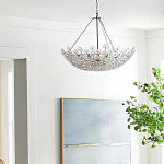 Люстра декорированная цветами из стекла Lightness of Flowers варинант исполнения - 3 | Loft Concept в Рязани