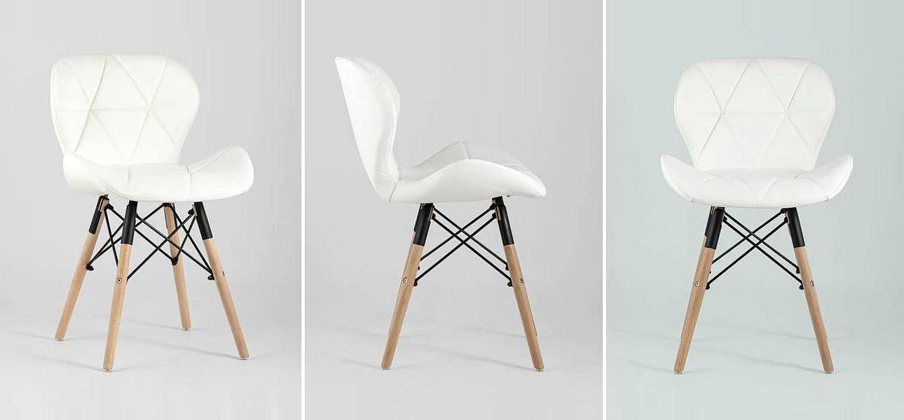 Стул Jeroen Chair Белая Экокожа Стул Jeroen Chair Белая Экокожа - Loft-Concept в Рязани