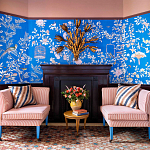 Обои ручная роспись Houghton Canton Blue варинант исполнения - 3 | Loft Concept в Рязани