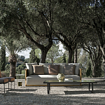 Дизайнерский уличный диван из массива дерева с плетеной спинкой PALINFRASCA Sofa варинант исполнения - 17 | Loft Concept в Рязани