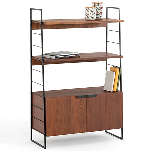 Стеллаж из стали и орехового дерева Derek Wood Rack