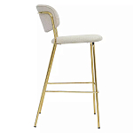 Стул барный широкой полукруглой спинкой на золотистых ножках Chair Smooth Shapes варинант исполнения - 2 | Loft Concept в Рязани