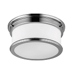 Потолочный светильник для ванных комнат цвета хром с вытянутым плафоном из молочного стекла Feiss варинант исполнения - 1 | Loft Concept в Рязани