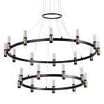 Люстра подвесная с двумя круглыми ярусами и цилиндрическими плафонами Arnaut Light варинант исполнения - 1 | Loft Concept в Рязани