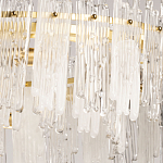 Люстра круглая с прозрачными стержнями разной длины Textured Glass Chandelier варинант исполнения - 4 | Loft Concept в Рязани