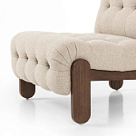 Кресло с деревянным каркасом и обивкой из ткани букле Medieval Furniture варинант исполнения - 4 | Loft Concept в Рязани