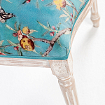Стул из массива бука с изображением птиц и цветов Turquoise Beige Chinoiserie Garden Chair варинант исполнения - 5 | Loft Concept в Рязани