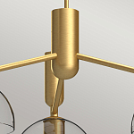 Люстра с 3-мя прозрачными полусферическими плафонами из стекла Alora Mood варинант исполнения - 3 | Loft Concept в Рязани