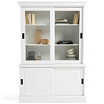 Витрина с раздвижными дверцами Wells Glass Showcase White варинант исполнения - 2 | Loft Concept в Рязани