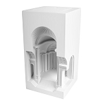 Встраиваемый в стену гипсовый светильник под покраску с арками и рельефными колоннами Antiquity Athena варинант исполнения - 2 | Loft Concept в Рязани