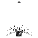 Подвесной светильник чёрного цвета с металлическим каркасом в форме веера Friture Vertigo Pendant варинант исполнения - 1 | Loft Concept в Рязани