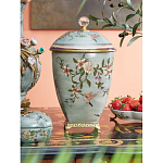 Ваза с крышкой и цветочным узором Genuine Chinese Classics варинант исполнения - 2 | Loft Concept в Рязани