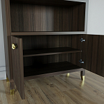 Книжный Стеллаж Elsa Dreams Walnut с задней стенкой варинант исполнения - 4 | Loft Concept в Рязани