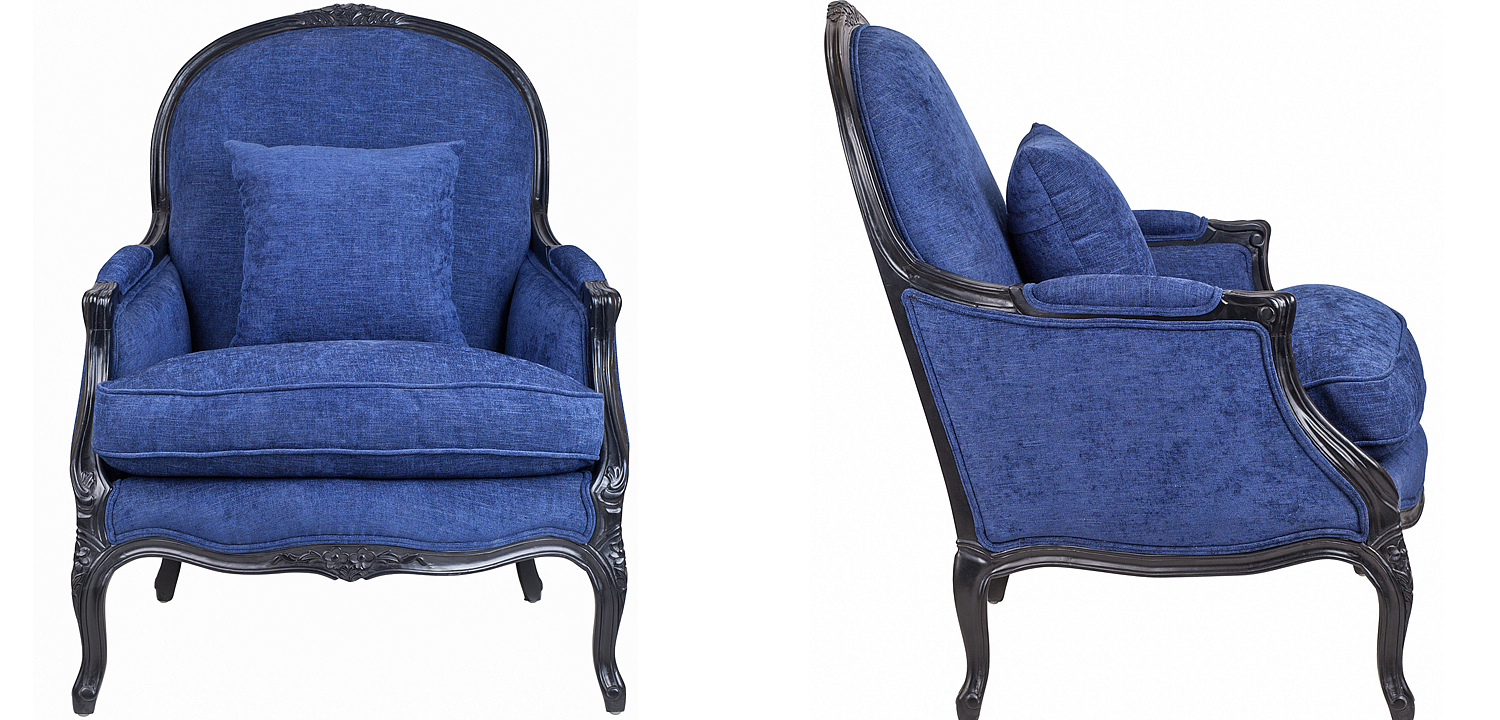 Кресло Bernard Armchair blue Кресло Bernard Armchair blue - Loft-Concept в Рязани