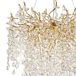 Люстра с хрустальными подвесками на металлических ветках Fairytree Light Gold Chandelier 14 варинант исполнения - 3 | Loft Concept в Рязани