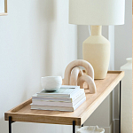 Консоль деревянной столешницей и полкой Wooden Table Top and Shelf варинант исполнения - 4 | Loft Concept в Рязани