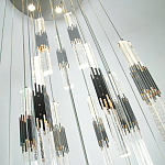 Люстра с прямоугольными плафонами из хрусталя Esme Rectangular Crystal Chrome Chandelier варинант исполнения - 3 | Loft Concept в Рязани