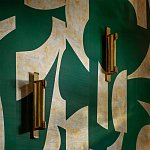 Обои ручная роспись в стиле Арт-деко Symphony Original colourway on Jade silk dupion варинант исполнения - 2 | Loft Concept в Рязани