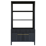 Стеллаж Primo с ящиками Черный дуб  варинант исполнения - 8 | Loft Concept в Рязани