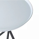 Столик приставной с круглой серой столешницей и черным основанием Round Stable Table варинант исполнения - 3 | Loft Concept в Рязани