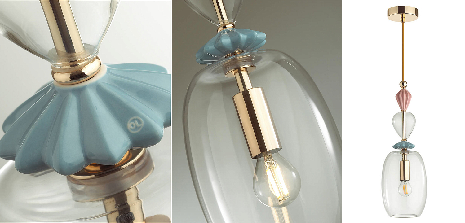 Подвесной светильник Iris Glas hanging lamp candy B Подвесной светильник Iris Glas hanging lamp candy B - Loft-Concept в Рязани