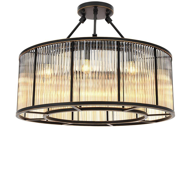 Потолочный светильник Ceiling Lamp Bernardi Bronze Темная бронза Прозрачное Стекло Потолочный светильник Ceiling Lamp Bernardi Bronze Темная бронза Прозрачное Стекло в Рязани | Loft Concept