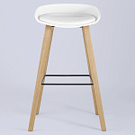 Барный стул на ножках из натурального дерева Boras White варинант исполнения - 3 | Loft Concept в Рязани