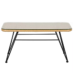 Журнальный столик с столешницей из ротанга и стекла Wicker Tabletop Under Glass варинант исполнения - 1 | Loft Concept в Рязани